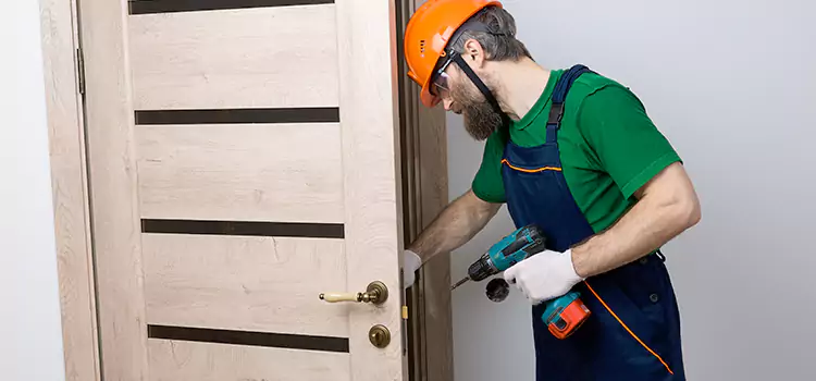 Replace Internal Door Handle with Lock Flowing Wells